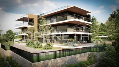 133 m² Wohnung in Bivio, Blick auf Kvarner und zwei Garagen