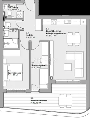 Stan 79 m², Vodice - mirna lokacija blizu mora - 5