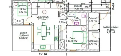 Wohnung mit 2 Schlafzimmern, Peroj, Hof 112 m² und 2 Parkplätze - 18