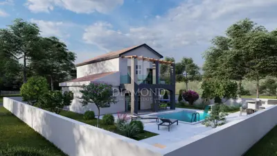 Građevinsko zemljište 509 m², Labin - projekt za kuću s bazenom - 4