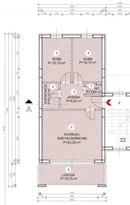 Buje - Wohnung in Neubau, 68 m², Parkplatz und Abstellraum - 2