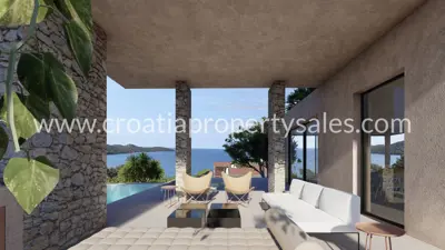 Villa 246 m², Rogoznica - ruhige Bucht und Meerblick - 2