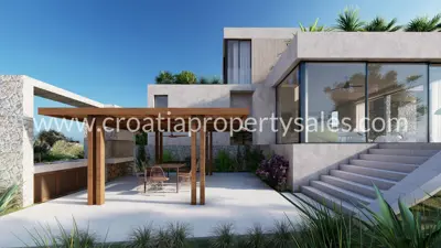 Villa 246 m², Rogoznica - ruhige Bucht und Meerblick