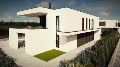 Kanfanar, surrounding area, plot with a project for a beautiful house - 9