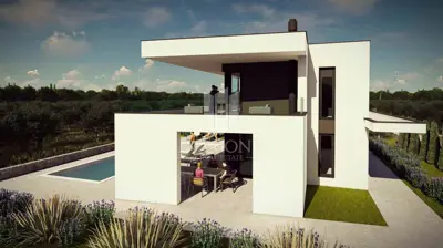 Kanfanar, surrounding area, plot with a project for a beautiful house - 8