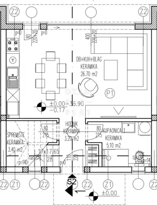 Mandre, Dvoetažni stan s bazenom, 104 m² - 21