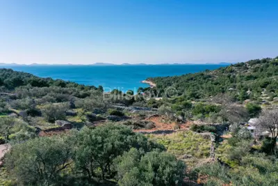Građevinsko zemljište 767 m², Murter - pogled na more i Kornate