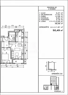 Apartment 50.5 m², Špansko - loggia, lift and garage parking space - 20