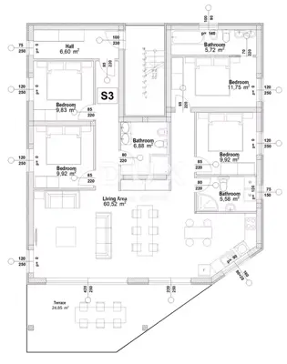 Apartment 154.8 m², Vir - first row to the sea and sea view - 8