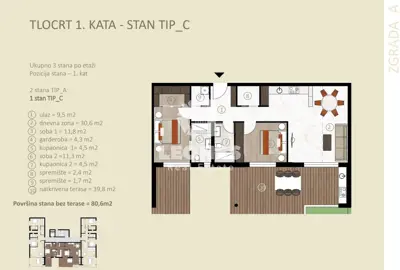 Apartment 115 m², Novigrad, sea view and elevator - 13
