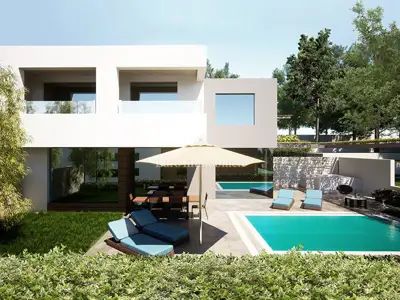 Vila 153 m², Veliko Brdo - pogled na more i bazen