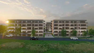 Wohnungen im Bau, Duilovo Split, Komplex aus 3 Gebäuden