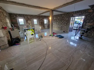 Semi-detached stone house 134 m², Dobrinj - pool and garden area - 11