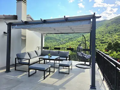 Haus, Brseč, Blick auf die Natur und Terrasse - 16