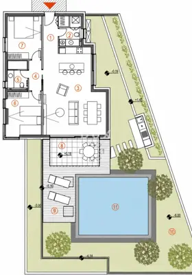 Apartment 170.3 m², Primošten - private pool and large garden - 5