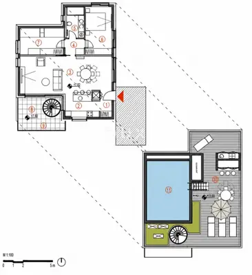 Dalmatien, Primošten, 3-Zimmer-Wohnung, 149,29 m², Dachpool - 3