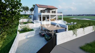RIJEKA, KOSTRENA - Freistehendes Haus 4 Schlafzimmer + Wohnzimmer - Pool, Garten, Aussicht!