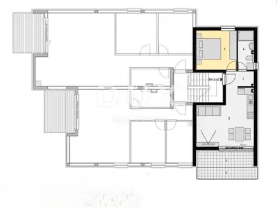 Apartment 49 m², Mandre - first row to the sea, terrace - 11