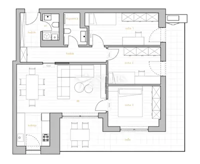 Apartment 119 m², Zamet, Rijeka - 3 bedrooms and loggia - 4