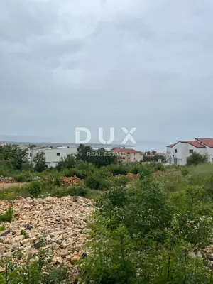 Building plot, Malinska - open sea view - 2