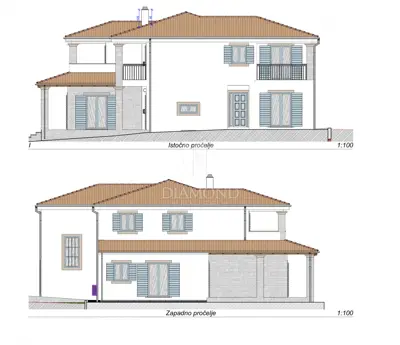 Građevinsko zemljište 1.025 m², Poreč - dozvola za vilu s bazenom