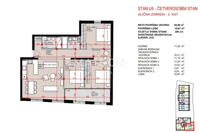 Zagreb, Kvatrić - Stan u visokokvalitetnoj novogradnji 105,47 m²