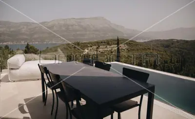Villa 360 m², Žrnovo auf Korčula, Blick auf den Korčula-Kanal - 6