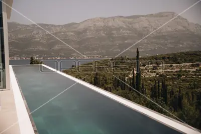 Villa 360 m², Žrnovo auf Korčula, Blick auf den Korčula-Kanal - 9