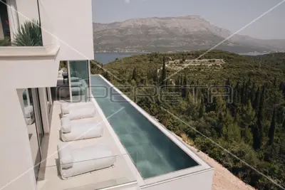Villa 360 m², Žrnovo auf Korčula, Blick auf den Korčula-Kanal - 8