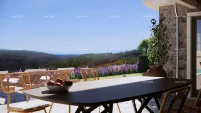 Prodaja- kombinirano zemljište s gradjevinskom dozbolom i pogledom na more, Grožnjan! - 2