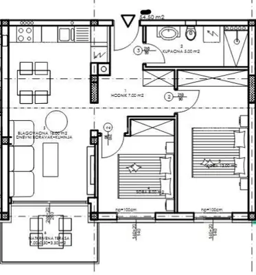 Wohnung in Pula, Veli vrh, Neubau mit Terrasse