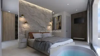 Vila 315 m², Starigrad - bazen i pogled na more - 8