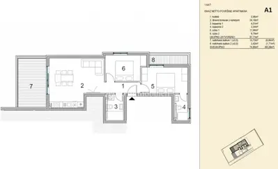 Apartment 69 m², Novalja - sea view - 4