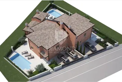 Semi-detached house 173 m², Momjan - pool and summer kitchen - 12