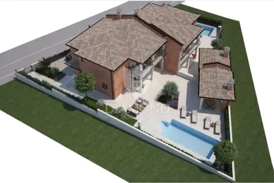 Semi-detached house 173 m², Momjan - pool and summer kitchen - 13