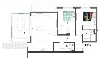 Apartment 81 m², Primošten - 2 bedrooms, balcony - 6