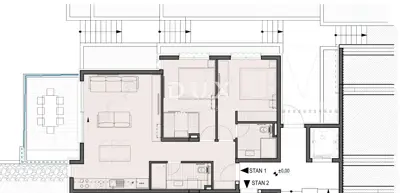 Apartment 81 m², Primošten - 2 bedrooms, balcony - 10