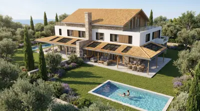Vila 322 m², Volme - pogled na more i zalazak sunca - 2