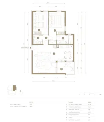 Apartment 78 m², Novi Vinodolski - 2 bedrooms, terrace - 11