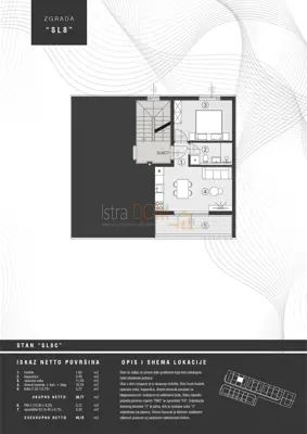Stan 1. kat, Štinjan, Pula - lođa, parkirno mjesto - 16