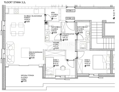 Wohnung 3.3, Cres, 2 Schlafzimmer und Dachterrasse - 2