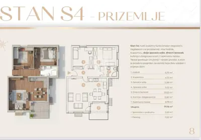 Apartment for sale in Saršoni, 78 m² - 3