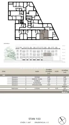 Prodaja, Stan, Črnomerec, Kuniščak, 2s, 48 m² - 2