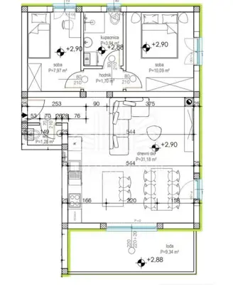 DVOSOBNI PENTHOUSE, 95 m², Zadar - 7