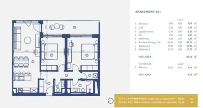 Wohnung 94 m², Crveni Vrh, luxuriöse Siedlung in der Nähe von Umag - 21
