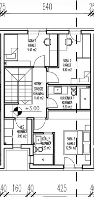 Centar, Četverosobna kuća u nizu, Jastrebarsko, 114 m² - 13