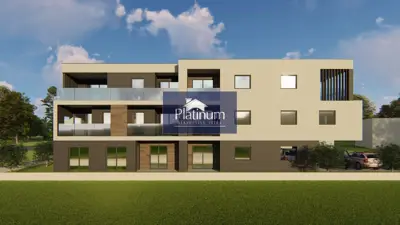 Wohnung 43 m², Šijana - Garten ca. 70 m² und Parkplatz