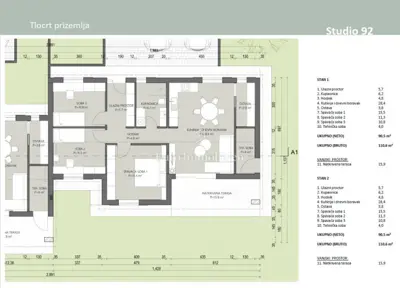 Building plot 1,055 m², Labin - permit for a semi-detached house - 6