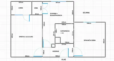 PRODAJA, STAN, VUKOVAR, Olajnica, 59 m², 2-soban + lođa - 12