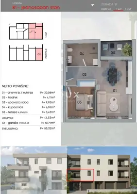 Istra, Pula, 2-room apartment, 55.32 m², garage, new construction - 5